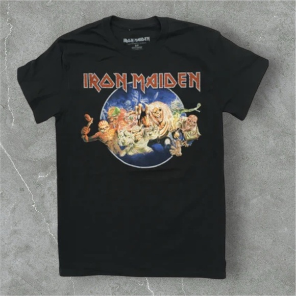 ✅Big & Tall | Iron Maiden Wasted Years Circle Shirt - Picture 2 of 11